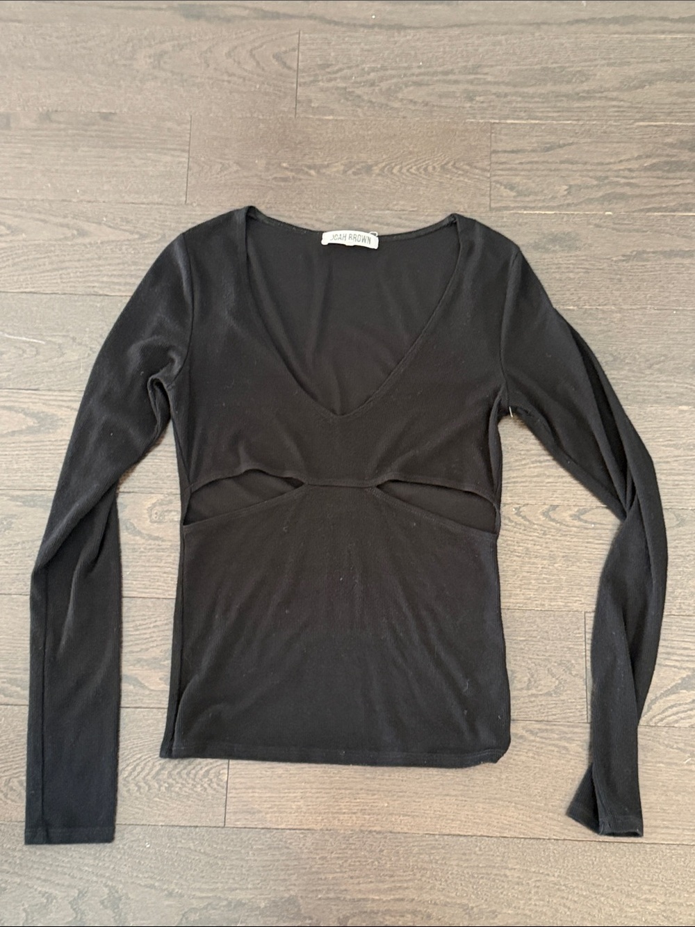 Joah Brown black cut-out long sleeve S/M